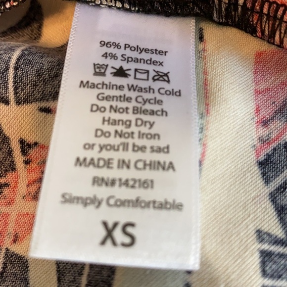 LuLaRoe Carly multicolored dress size XS - Picture 10 of 11